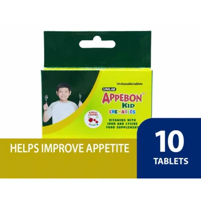 Appebon Kids Chewables Vitamins with Iron and Lysine Food Supplements 10 Chewables tablets