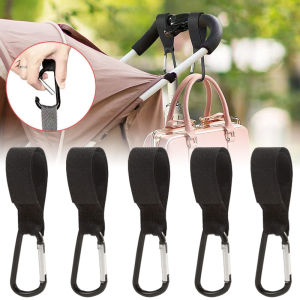 5Pcs Stroller Hooks Buckles Clip Aluminum Alloy Carabiner Cart Organizer Diaper Bag Shopping Pram Hook Buckle Stroller Hanger