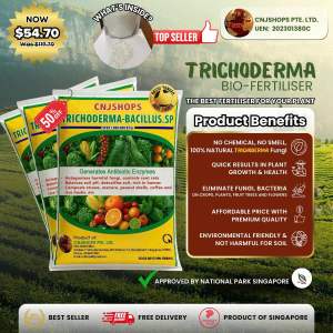 3 X 1KG TRICHODERMA WITH BACILLUS 1.000.000BT/g PLANTS BIOFERTILIZER STRONGER GROWTH&PROMOTES HEALTHIER SEEDS AND SOILS