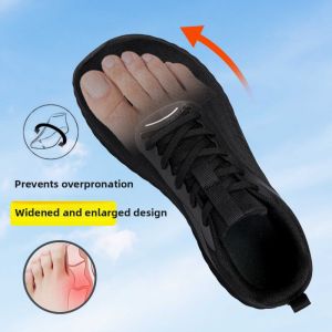 Yrfe | Wide Head Mens Shoes Wide Fit Big Foot Bone Wide Last Comfortable Walking Shoes Anti-Slip Running Casual Sports