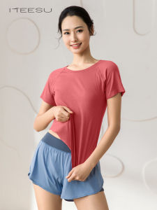 Meesu Yoga Top Womens Sportswear Fitness Slimming Pilates Clothes Breathable Nylon Summer New Arrival High End Professional