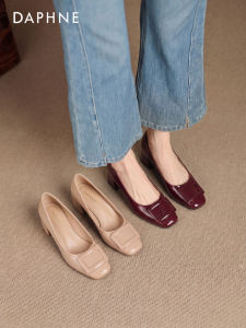 Daphne | Rough Heel French Buckle Womens Shoes