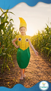 Baby Fourths Couture Nutrition Month Corn Kids Costume Non-woven Fabric Fruit & Vegetables Outfit Party Event Costume for Kids