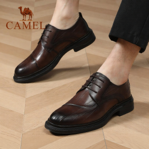 CAMEL | Wedding Business Derby Shoes Genuine Leather