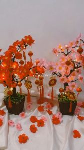 POHON MEIHUA IMLEK + POT BUNGA / POHON SINCIA BUNGA SAKURA MEI HWA / POHON KEBERUNTUNGAN / VAS BUNGA