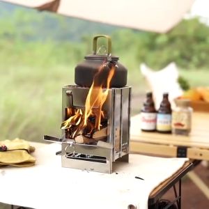 Outdoor Camping Multifunctional Mini Barbecue Grill Household Square Stove Folding Portable Stove Camping Cooking Set Charcoal Stove Camping Equipment