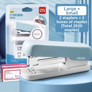 deli | Portable Mini Stapler Office Supplies Small Size Student Stationery Stapler Multi-Function Home Use Children Cute Stapler 2101