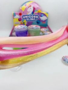 Stress Relief ColorfuL Crystal Slime Soft Jelly Clay Putty Mud Toy Unicorn / Hero/ Dino for Children Gift (2228)