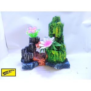 Hiasan Aquarium Gua Air Terjun/ Bahan Resin/ Aquascape/ Hiasan Aquarium Tebing