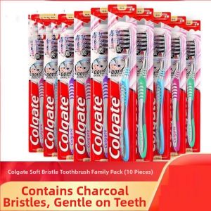 Colgate | Bamboo Charcoal Soft Bristles Toothbrush 10 Pieces