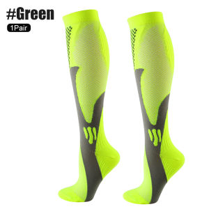 1Pair Soccer Shin Guards Compression Socks for Women MenCalf Compression Stockings 20-30mmHg for RunningNursesShin SplintGym