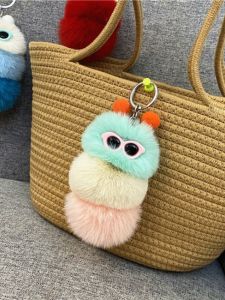Creative Plush Keychains Couple Bag Accessories Childrens School Bag Pendants Festive Gifts Soft Cute Teddy Bear Design