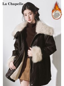 La Chapelle | Warm and Fashion Patchwork Faux Fur Jacket