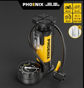 Portable High Pressure Foot Air Pump with Pressure Gauge Universal Valve for Bicycle E-Bike Motorcycle Balls Inflatable Toys