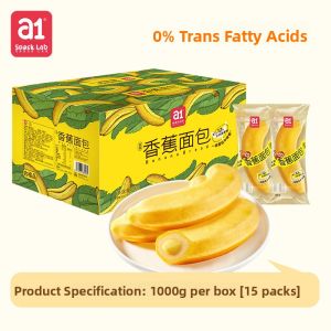 A1 Banana Sandwich Bread Breakfast Nutritious Toast Leisure Snack Children Students Soft Cake Fast Food Meal Replacement
