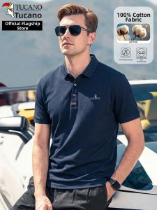 TUCANO | Antibacterial 100 Percent Cotton Summer Lightweight Casual Loose Fit Business Collar Polo Shirt