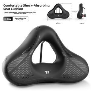 West Biking | Extra Thick & Wide Shock Absorbing Soft Saddle for Mountain Bikes