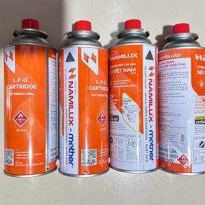 Combo 4 Bình Gas Mini NAMILUX Chính Hãng – ( mẫu mã mới nhất năm 2025)Dùng Cho Bếp Du Lịch Cắm Trại Nấu Ăn. Đã được nạp gas sẵn trong bình.C