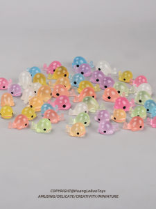 Mini Glowing Dolphin Marine Animal Model Toy Decoration Lifelike Microscopic Display Figurine Collectible Item for Children