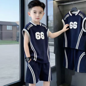Moisture-wicking Breathable Tank Top Basketball Set for Boys