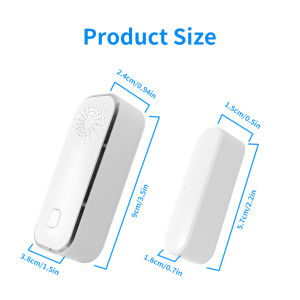 Tuya WiFi Door Window Sensor Smart Home Security Alarm System Open Close Detector Works with Alexa Google Home