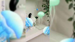 Cute Jellyfish Bedside Lamp Voice Control Flexible Tentacles Bedside Bedroom Companion Light for Kids Bedroom Home Decor