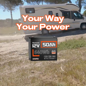 Humsienk LiFePO4 Lithium Battery with BMS Up to 15000 Times in Deep Cycles 12V 50AH Solar Battery