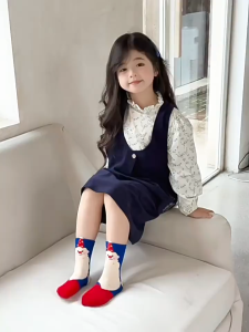 (SG Seller) 5 Pairs Children Christmas Socks Boys Girls Santa Reindeer Socks Set Toddler Kids Cozy Xmas Socks