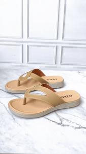 OZEO Sandal Jepit Wedges Casual Wanita Dewasa Bahan Sintetis Outsole Motif Lentur Insole Empuk Kuat Nyaman Trendy Ukuran 37-42