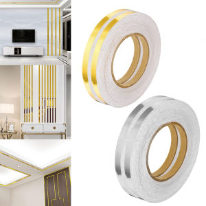 20M กระเบื้องเซรามิค Mildewproof Gap เทปตกแต่งทองเงินสีดํา Self Adhesive Wall กระเบื้องสติกเกอร์เทปตกแต่งบ้าน