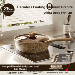 Amercook | Nonstick Granite Titanium Frying Pan
