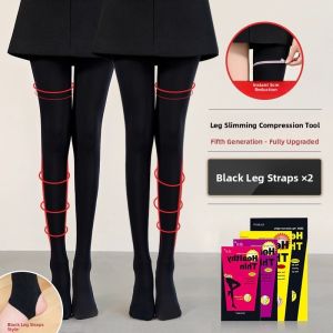 miiow | Thickened Pressure Pantyhose Womens Leg Slimming Socks Glossy Skin Effect Strong Compression Black Stockings Spring Autumn