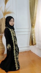 Dress Abaya Turki Anak Perempuan Umur 2 3 4 5 6 7 8 9 10 12 Tahun Terbaru Lebaran 2024 2025 Set Jilbab