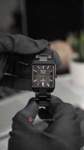 Jam Tangan Pria Alexandre Christie Primo AC 1038 MDBIPDG Black Dial Black Stainless Steel Strap