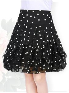 Summer New Womens Midi Skirt Flared Pleated Chiffon Polka Dot Skirt High Waist A-Line Short Skirt Fashionable Floral Print