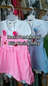 Dress Pendek Bayi Rifky Pita Kucing ZDS25
