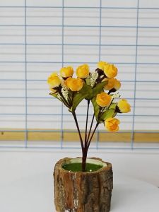 Chùm Hoa Hồng Trà Bi Giả Lụa - Hoa lụa trang trí - Hoa giả cao cấp đẹp như hoa thật