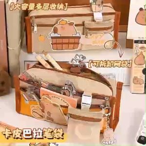 กระเป๋าดินสอ ขนาดใหญ่ จุของได้เยอะ ลายหมีแพนด้า Panda กระเป๋าเครื่องเขียนลายการ์ตูน สำหรับนักเรียน