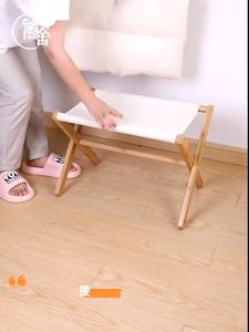 YYMALL-🎈แถมหมอน🎈 เก้าอี้ไม้วางเท้า เก้าอี้พักเท้า ที่วางขา หมอน วัสดุไม้ไผ่ พับเก็บได้ ไม่เปลืองพื้นที่ มีให้เลือก สีขาว/เทา