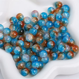 Handmade Glass Bi-Color Jade Fragments Beads Loose Beads Bracelet DIY Materials Handmade Stringing Beads Ear Jewelry Lacquer