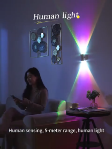 18-in-1 RGB LED Night Light Motion Sensor Magnetic Wall Lamp Rechargeable Ambient Room Decor Light