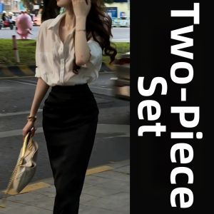 LIRUSHAN | Elegant Style Summer New Wear White and Black Set