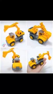 Đồ chơi túi 4 xe công trình đủ màu sắc/ 4 xe bus taxi xe tải chở hàng và tàu chạy trớn đủ màu sắc