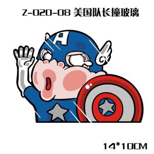 Tilia รถ Decal สติกเกอร์การ์ตูนสร้างสรรค์อะนิเมะออกแบบสําหรับรถยนต์สติกเกอร์ตลกรถ Face Distortion ตกแต่งกระจก