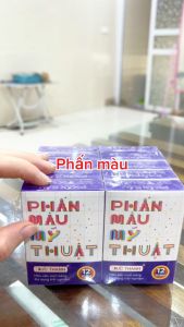 Hộp 12 Viên Phấn Màu Mỹ Thuật 12 Màu Không Bụi Đức Thanh PMMT