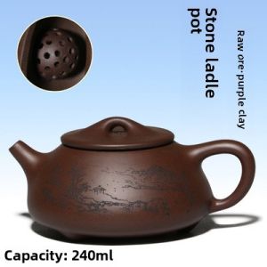 Genuine Goods Yixing Purple Clay Teapot Gift Teaware Teapot Handmade Inverted Handle Xi Shi Pot Big Sale Purple Clay Small Stone Ladle