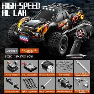 ST [จัดส่งรวดเร็ว] [มีของแท้] รถวิทยุบังคับความเร็วสูง35Km/H พร้อมแบตเตอรี่อายุการใช้งานยาวนาน40Min Jjrc C8810 2.4G 4WD มอนสเตอร์ Mobil Remote Control สำหรับ S ของเล่นของขวัญ