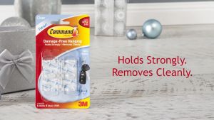 3M Command Clear General Purpose Mini Hooks 6/Pack Holds Up to 225g Home Office Keys Broom Calendar