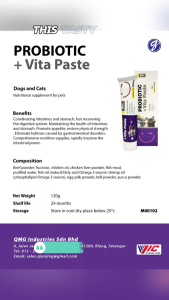 Pet Probiotic+Vita Paste 60g Supplement for Pet Health