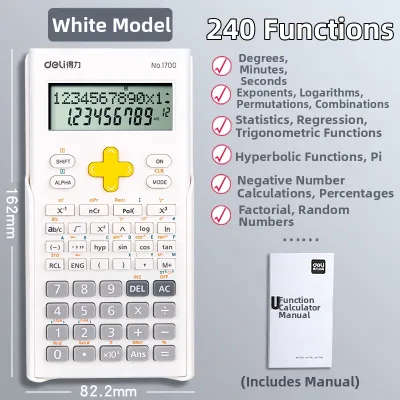 De Li | Student Scientific Calculator Large Screen Functional Pretty Graded Color Design